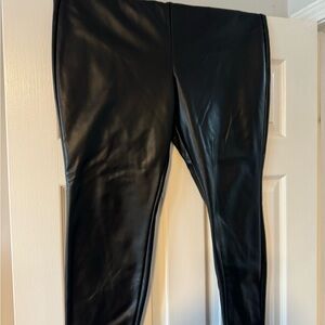 SO Black Faux Leather High-Rise Leggings